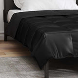 Duvet Estivo Nero 135 x 220 cm Satin e Micropile