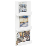 Scaffale per riviste Bianco 43 x 11 x 102 cm Legno truciolato