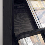 Scaffale per riviste Rovere Nero 70 x 41 x 96 cm
