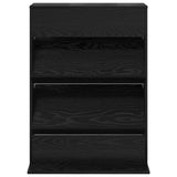 Scaffale per riviste Rovere Nero 70 x 41 x 96 cm