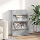 Scaffale per riviste Grigio cemento 70 x 41 x 96 cm