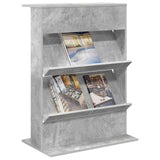 Scaffale per riviste Grigio cemento 70 x 41 x 96 cm