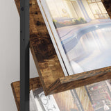 Scaffale per riviste Rovere fumé 68 x 40 x 123.5 cm