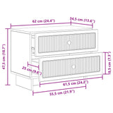 Armadio da Notte con cassetto Bianco 62 x 34,5 x 47,5 cm