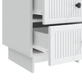 Armadio da Notte Bianco 43 x 41 x 66,5 cm Legno ingegnerizzato