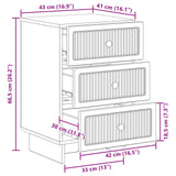 Armadio da Notte Bianco 43 x 41 x 66,5 cm Legno ingegnerizzato