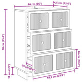 Mobile con Cassetti Bianco 66 x 34,5 x 90 cm