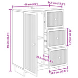 Credenza Bianco 66 x 34,5 x 90 cm Legno ingegnerizzato