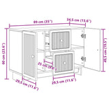 Credenza Rovere Fumo 89 x 34,5 x 60 cm Legno ingegnerizzato
