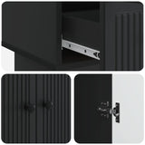 Credenza Nero 66 x 34,5 x 95 cm Legno ingegnerizzato