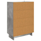 Credenza Grigio Cemento 66 x 34,5 x 95 cm Legno ingegnerizzato