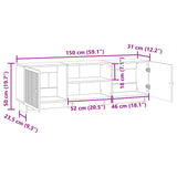 Mobile TV Bianco 150 x 31 x 50 cm Legno ingegnerizzato