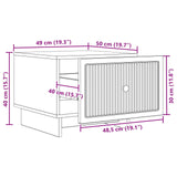 Tavolino da salotto Bianco 49 x 50 x 40 cm Legno ingegnerizzato