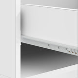 Tavolino da salotto con cassetto Bianco Lucido 49 x 50 x 40 cm