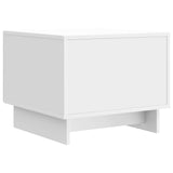 Tavolino da salotto con cassetto Bianco Lucido 49 x 50 x 40 cm