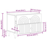 Armadio da Notte Bianco 62 x 34,5 x 48 cm Legno ingegnerizzato
