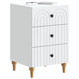 Armadio da Notte Bianco 43x 41 x 66,5 cm Legno ingegnerizzato