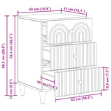 Armadio da Notte Bianco 43x 41 x 66,5 cm Legno ingegnerizzato