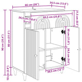 Credenza Bianco 66 x 34,5 x 90 cm Legno ingegnerizzato