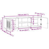 Mobile TV Bianco 150 x 31 x 50 cm Legno ingegnerizzato