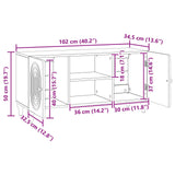 Mobile TV Bianco 102 x 34,5 x 50 cm Legno ingegnerizzato
