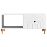 Tavolino da salotto Bianco 90 x 50 x 40 cm Legno ingegnerizzato