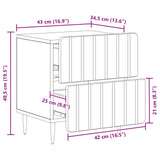 Armadio da Notte con cassetto Bianco 43 x 34,5 x 49,5 cm