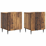 Armadio da Notte 2 pcs Legno antico 43 x 34,5 x 52 cm