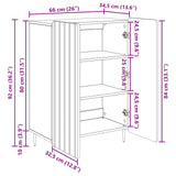 Credenza Bianco 66 x 34,5 x 92 cm Legno ingegnerizzato