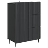 Credenza Nero 66 x 34,5 x 91,5 cm Legno ingegnerizzato