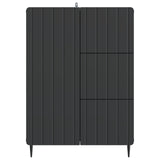 Credenza Nero 66 x 34,5 x 91,5 cm Legno ingegnerizzato