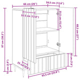 Credenza Bianco 66 x 34,5 x 97 cm Legno ingegnerizzato