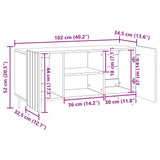 Mobile TV Bianco 102 x 34,5 x 52 cm Legno ingegnerizzato