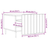 Tavolino da salotto Bianco 49 x 50 x 42 cm Legno ingegnerizzato