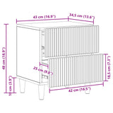 Armadio da Notte Bianco 43 x 34,5 x 48 cm Legno ingegnerizzato