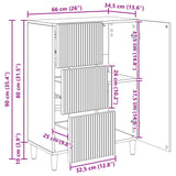 Credenza Bianco 66 x 34,5 x 90 cm Legno ingegnerizzato
