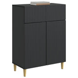 Credenza Nero 66 x 34,5 x 90 cm Legno ingegnerizzato