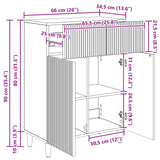 Credenza Legno antico 66 x 34,5 x 90 cm Legno ingegnerizzato