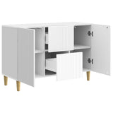 Credenza Bianco Lucido 89 x 34,5 x 60 cm Legno ingegnerizzato