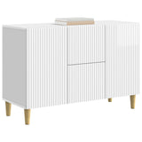 Credenza Bianco Lucido 89 x 34,5 x 60 cm Legno ingegnerizzato