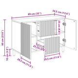 Credenza Legno antico 89 x 34,5 x 60 cm Legno ingegnerizzato