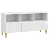 Mobile TV Bianco Lucido 102 x 34,5 x 50 cm Legno ingegnerizzato