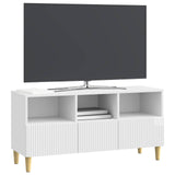 Mobile TV Bianco Lucido 102 x 34,5 x 50 cm Legno ingegnerizzato