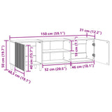 Mobile TV Rovere Sonoma 150 x 31 x 50 cm Legno ingegnerizzato