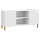 Mobile TV Bianco Lucido 102 x 34,5 x 50 cm Legno ingegnerizzato