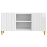Mobile TV Bianco Lucido 102 x 34,5 x 50 cm Legno ingegnerizzato