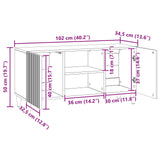 Mobile TV Bianco Lucido 102 x 34,5 x 50 cm Legno ingegnerizzato