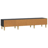 Mobile TV Nero 147 x 34,5 x 30 cm Legno ingegnerizzato