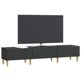 Mobile TV Nero 147 x 34,5 x 30 cm Legno ingegnerizzato