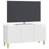 Mobile TV Bianco Lucido 99 x 34,5 x 50 cm Legno ingegnerizzato